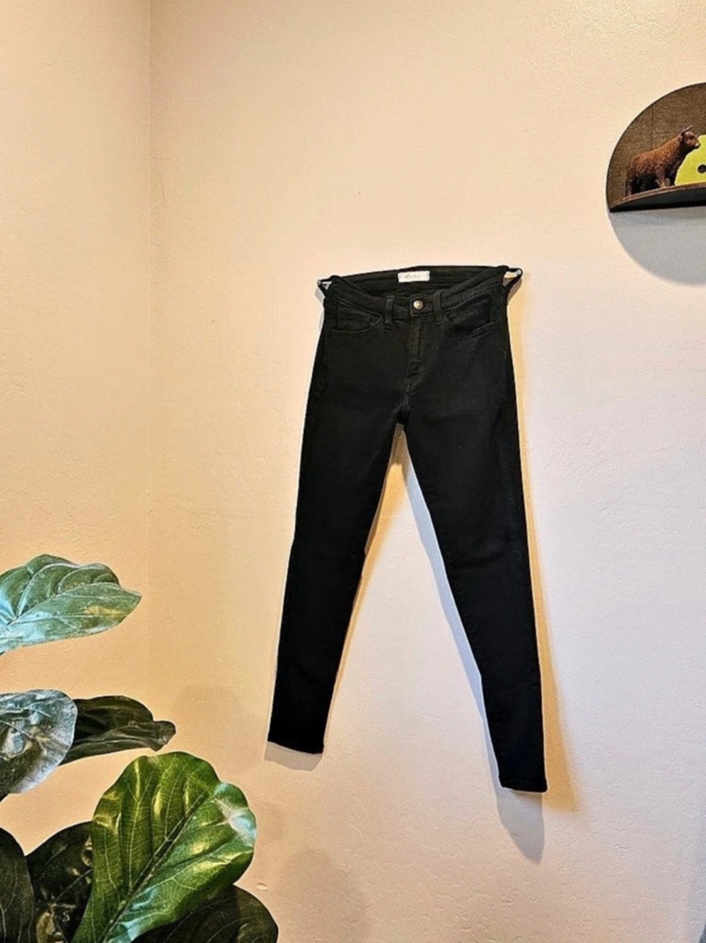 Kut from the Kloth Styla/Bestillock Mid-Rise Ankle Skinny Jeans Black Waist 25
